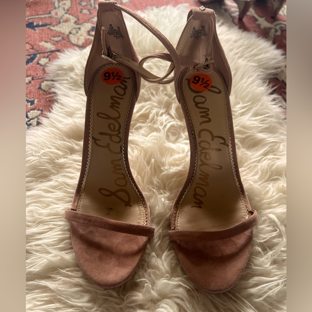 Sam Edelman Pale Pink (blush) Suede Heels 9.5